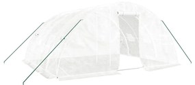 fehér acélvázas melegház 20 m² 5 x 4 x 2,3 m