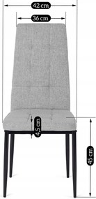 Étkező Szék Szürke TEX