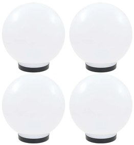 vidaXL 4 db LED gömblámpa 25 cm PMMA