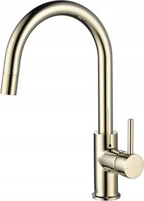 Arany Konyhai Csaptelep Kihúzható Kifolyócsővel, Magas