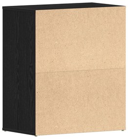 Cipőszekrény Fekete Tölgy 60x35x70 cm Műanyag