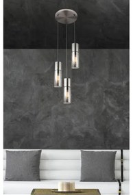 Globo 21000-3HN - Csillár zsinóron ANNIKA 3xE27/25W/230V átm. 30 cm króm