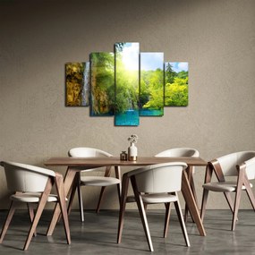 Kép - vízesések az erdőben (150x105 cm)
