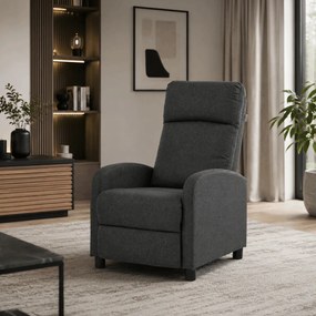 Polohovací křeslo, šedá, látka, TV-W3397 GREY2