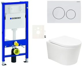 Geberit fali WC szett előtétfalas szereléshez + SAT BREVIS WC SIKOGESBRTORD20