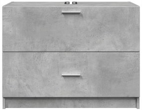 Betonszürke szerelt fa mosdószekrény 78 x 37 x 59 cm
