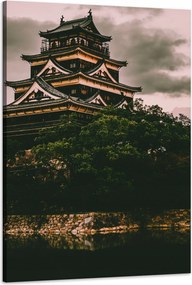 Vászonkép Építészet Hiroshima kastély Japán Ázsia 60x90 cm