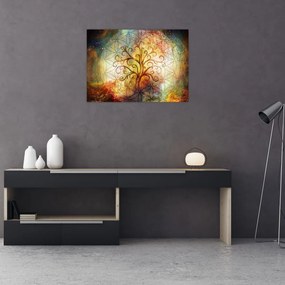 Absztrakt kép fáról (üvegen) (70x50 cm)