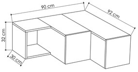 TV szekrény Compact - Anthracite, Light Mocha