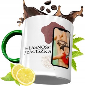 Zöld Bögre Testvérnek Ajándékba, fényképes nyomattal