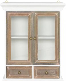 fehér szerelt fa fali szekrény 49 x 22 x 59 cm