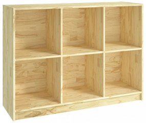 tömör fenyőfa könyvszekrény 104 x 33 x 76 cm