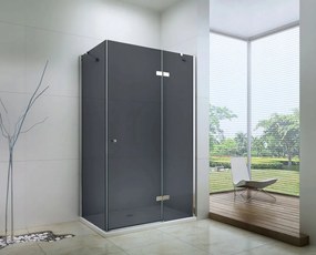 Mexen Roma zuhanykabin 100x60cm, 6mm üveg, króm profil-szürke üveg, 854-100-060-01-40