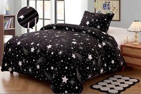 NIGHT SKY fekete mikroplüss ágyneműhuzat Ágyneműhuzat mérete: 70 x 90 cm | 140 x 200 cm