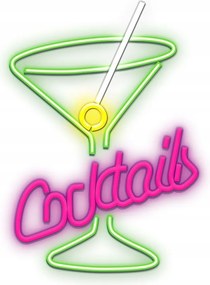 Neon Fali Led Drink Coctails Reklám Bár Pub Színes Usb Fényerőszabályzó