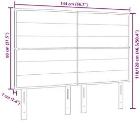Fejtámla Sötétbarna 140 cm Szövet