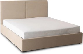 Ágy 180x200 cm méretben, ágyneműtartóval, bézs színben, kordbársony kárpittal MARSYLIA