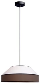 Csillár zsinóron MANISO 1xE27/60W/230V átm. 45 cm fehér/barna