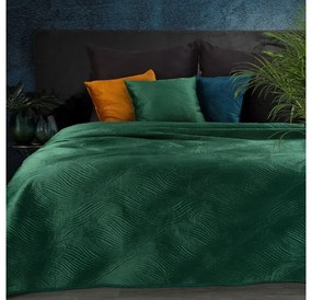 Ria5 bársony ágytakaró Sötétzöld 170x210 cm