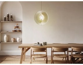 Fa függőlámpa kábelen 1xE27/60W/230V Ø 50 cm tömörfa/furnér/kaucsukfa