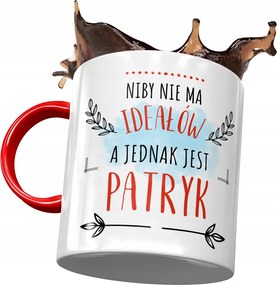 Piros bögre Patrik Férj Kolléga Ajándék Nyomtatott Fotóval