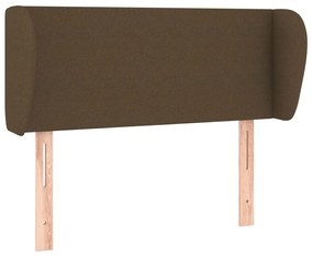 sötétbarna szövet fejtámla szárnyakkal 83x23x78/88 cm