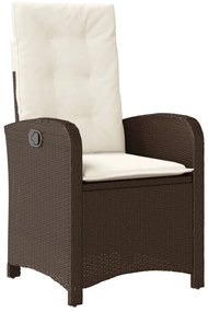 7 részes barna polyrattan kerti étkezőgarnitúra párnával