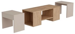 Sartos Beige and Atlantic Pinedohányzóasztal-készlet, 3 db