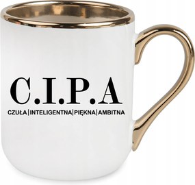 Mutatós Bögre Elegant Arany C.i.p.a Születésnapi Ajándék Karácsony Csomagolás