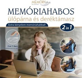 Memóriahabos ülőpárna és deréktámasz (2in1) (GYVMF19)