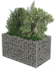horganyzott acél gabion magaságyás 90 x 50 x 50 cm