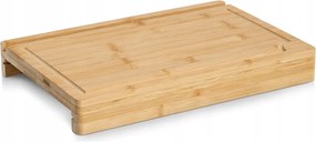 Vágódeszka tálcával és tálcatartóval, 40x26,5x5,2 cm