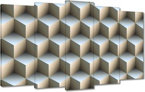 Festmények 100x60 3D kockák