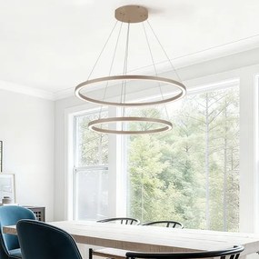Brilagi - LED dimmelhető függeszték PORTOFINO LED/98W/230V átm. 80 cm bézs + távirányító