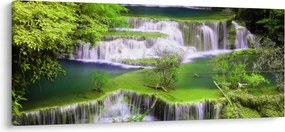 Kép - Huay Mae Khamin vízesések, Kanchanaburi, Thaiföld (120x50 cm)