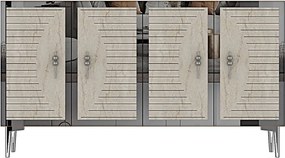 Tuna 120 - White, Travertine, Silver