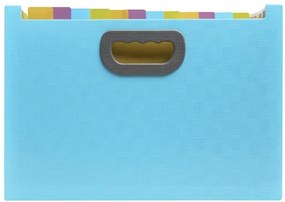 Harmonika irattartó, A4, PP, 24 rekeszes, EXACOMPTA Pop&#039;NCo, ciánkék (EX55199E)