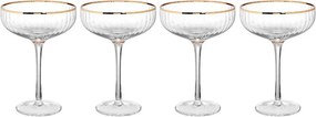 GOLDEN TWENTIES pezsgős pohár 400ml, 4 db-os készlet