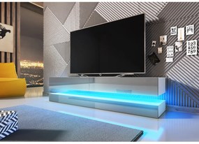 FLY tv szekrény fehér/fényes szürke