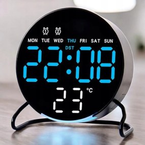 Modern Led Asztali Ébresztőóra Éjjeli Lámpával És Fényerőszabályzóval 2 Riasztás