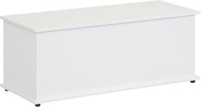 HOMCOM Fa Tárolórekesz Ülőke Fedéllel, Tároláshoz hálószobában és nappaliban, Teherbírás 120 kg, 100x40x40 cm, Fehér | Aosom