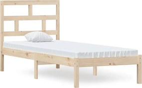 vidaXL tömör fa ágykeret 75 x 190 cm (Small Single)