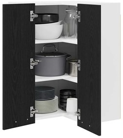 Függő szekrény Riga Fekete tölgy és fehér 57 x 57 x 80 cm