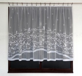 Mg Függöny Kalinka És Fehér 290X120cm kész Sk szalaggal