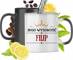 Mágikus Bögre Fülöpnek Fekete Matt Nyomtatott Képpel 330ml