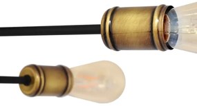 Csillár CAMBRIDGE 6xE27/20W/230V fekete/arany