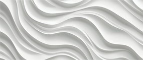 Kép - 3D fehér hullámok (120x50 cm)