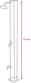 Avenberg Exclusive 40 l-es napenergiás zuhany + lábzuhany, magasság: 214 cm