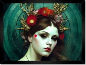 Poszterek keretben 40x30 Virágok a hajban Csaj