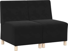 vidaXL Karfa Nélküli Modularis Kanapé Egység 2 pcs Fekete